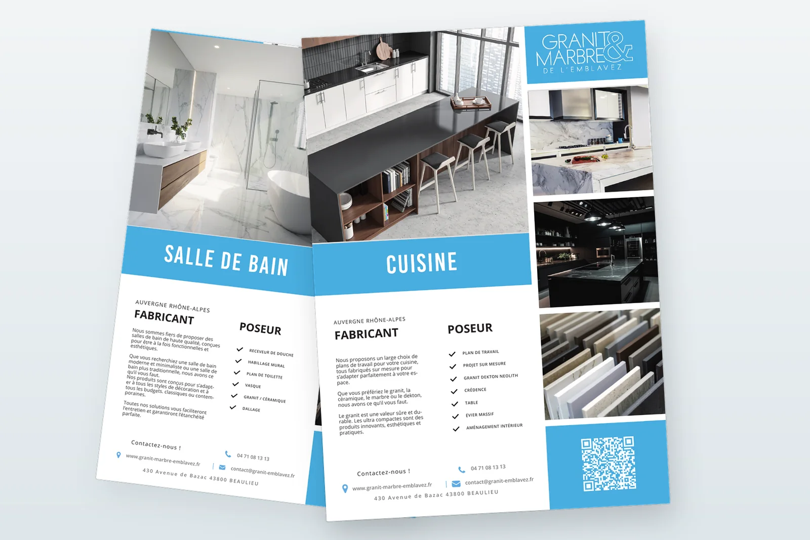 Couverture de bloc-notes personnalisé pour Granit & Marbre de l’Emblavez