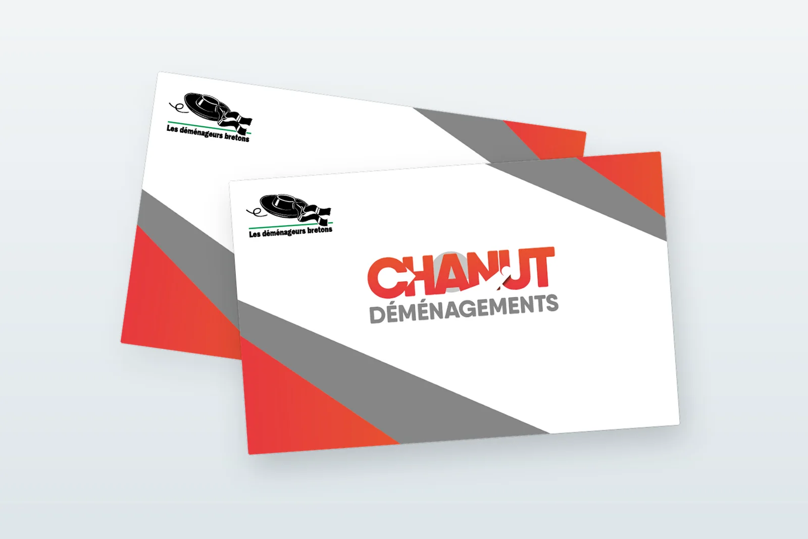 Cartes de visite créées pour Chanut Déménagements